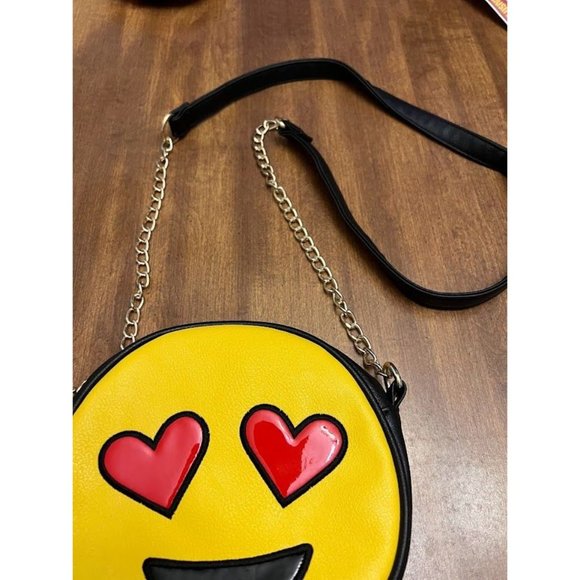 Olivia Miller Emoji Crossbody Handbag with Gold Tone Chain Shoulder Strap - Picture 3 of 4
